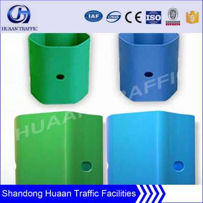 Spray plastic guardrail spacer