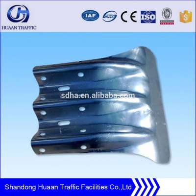 steel corrugated beam highway guardrail fishtail end