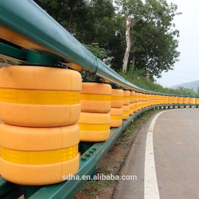 PU Foam EVA PE Safety Highway Light-Reflecting Roller Guardrail Rolling Barrier