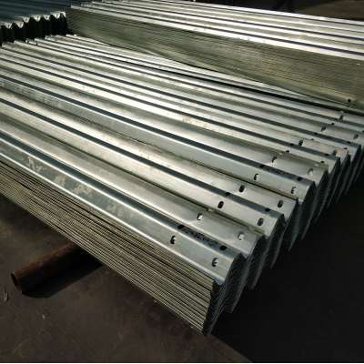 Vehicle highway barrier used roadside flex three wave steel beam guardrail road steel crash barrier